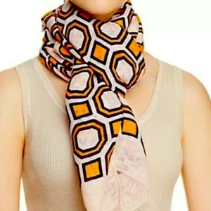 Tory Burch - Octagon Linen Oblong Scarf - Ballet Pink